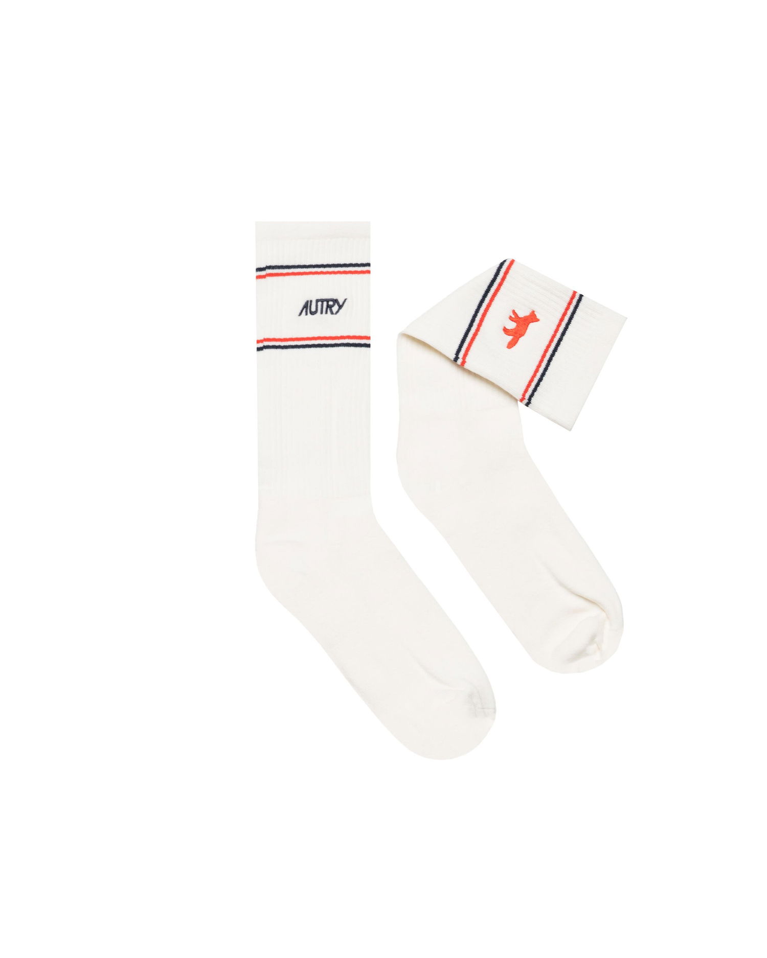 Чорапи Autry Autry x Maison Kitsuné Crew Socks Бяло | SOPUMK4W, 0