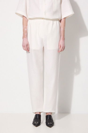 Панталони PANGAIA Pangaia DNA Linen High Waist Trousers Бяло | 10001914, 0
