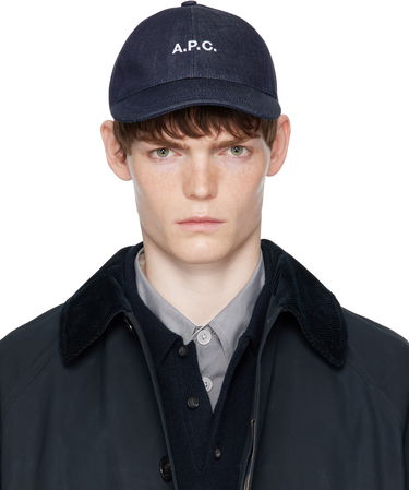 Шапка с козирка A.P.C. A.P.C. Charlie Denim Baseball Cap Тъмно синьо | COHIZ-M24069, 0