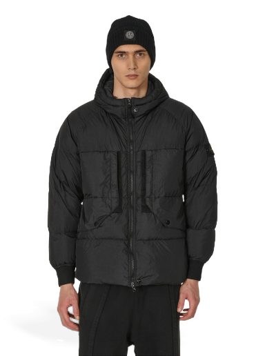 Пухо яке Stone Island Crinkle Reps Hooded Down Черно | 791540723 V0029