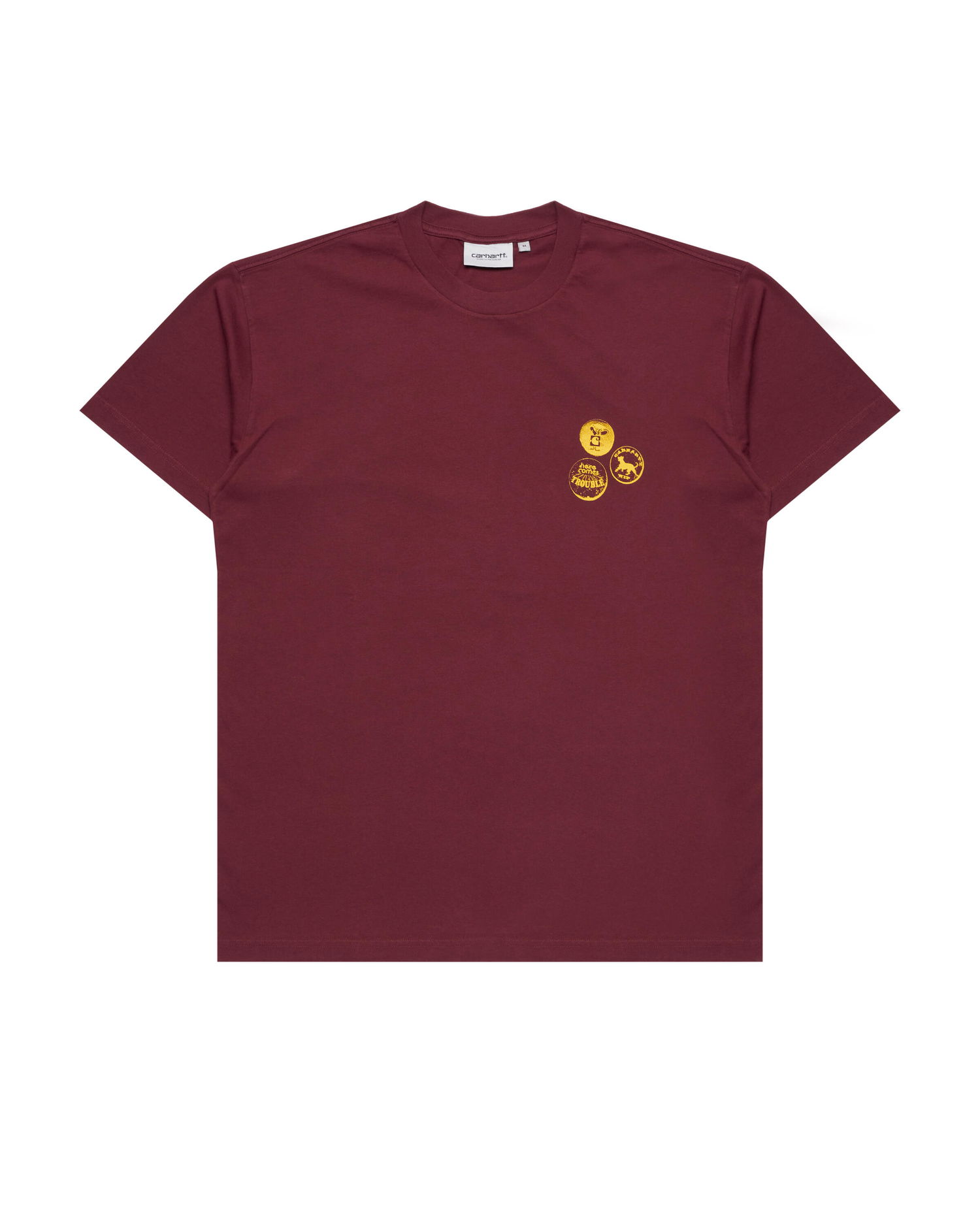 Тениска Carhartt WIP S/S Pins T-Shirt Бургунди | I033974.2K806, 0