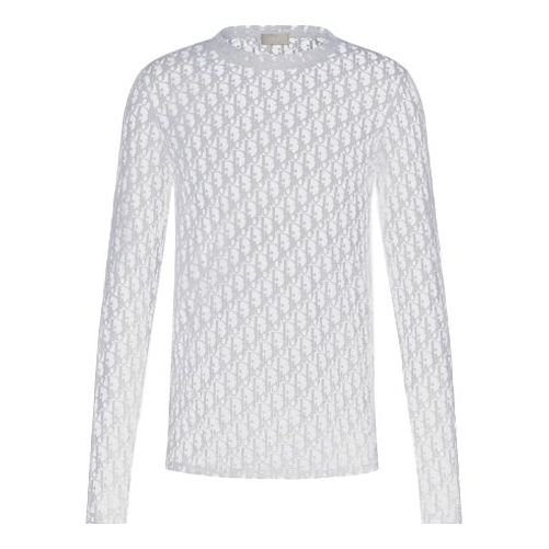 Пуловер Dior Painting Print Long Sleeve T-Shirt Бяло | 183J655A0537-C080