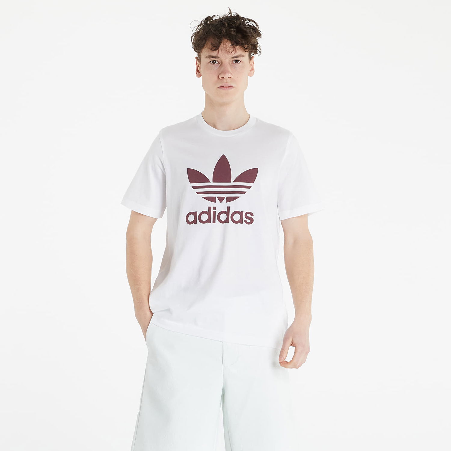 Тениска adidas Originals Trefoil Бяло | HE9514, 0