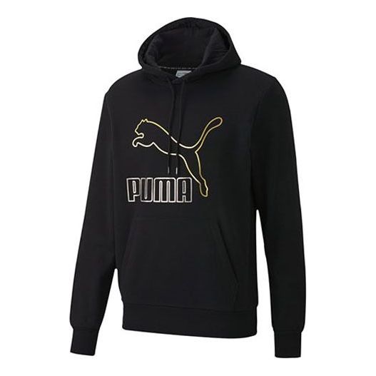 Суитчър Puma Loose Fit Hoodie with Metallic Logo Черно | 599300-56