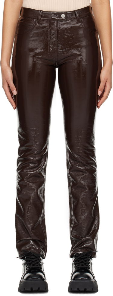Панталони Courrèges Five-Pocket Vinyl Trousers Кафяво | PERCPA013VY0003, 0