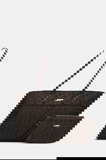 Голяма пазарска чанта Barbour Barbour Quilted Tote Bag with Pouch Кафяво | LBA0395, 0