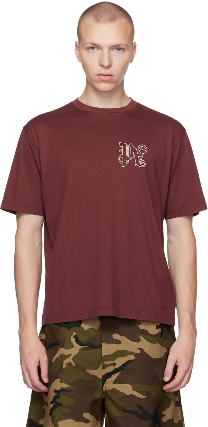 Тениска Palm Angels Red Monogram Червено | PMAA089E23JER0012903, 0