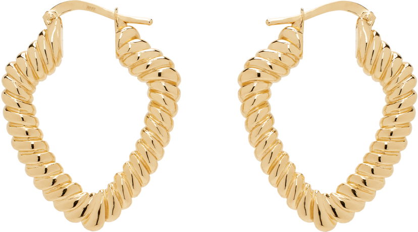 Обеци Burberry Small Twisted Hoop Earrings Металик | 8096530