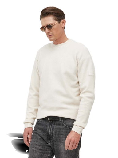 Пуловер CALVIN KLEIN Comfort Fit Sweater Бяло | K10K110401