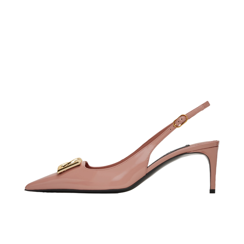 Кецове и обувки Dolce & Gabbana Dolce&Gabbana Polished Calfskin Slingback Heels Розово | CG0894 A1037