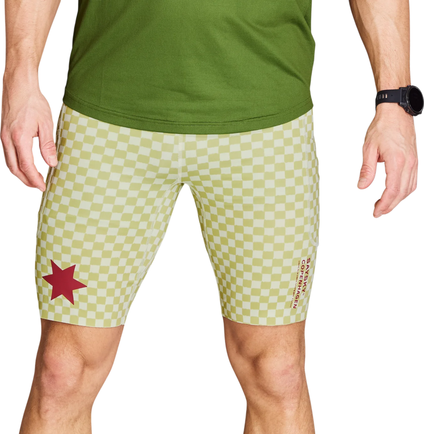 Къси панталони Saysky Saysky Checker Combat+ 9" Short Tights Жълто | nmrst31c1034