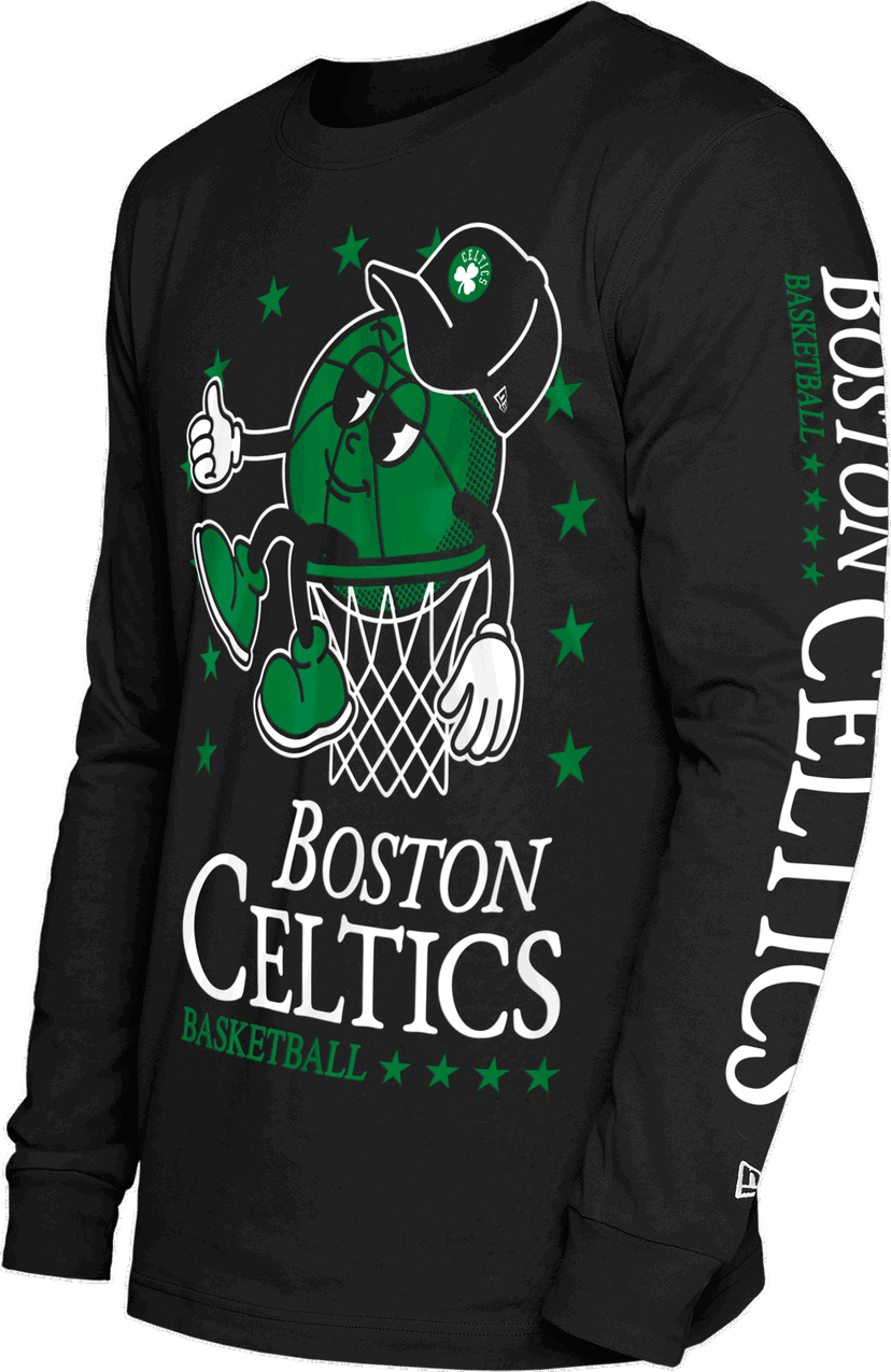 Тениска New Era NBA Boston Celtics Oversized Long Sleeve Graphic T-Shirt Черно | 60661655-60661655