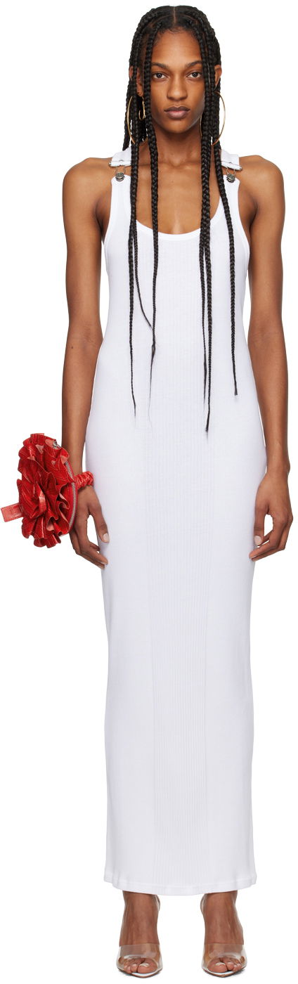 Pокля Jean Paul Gaultier Jean Paul Gaultier Strapped Maxi Dress Бяло | 24/25-F-RO118-J054-01