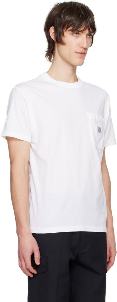 Тениска Stone Island Stone Island Organic Cotton Jersey Fissato T-Shirt Бяло | K1S15 2100219 S0057, 1