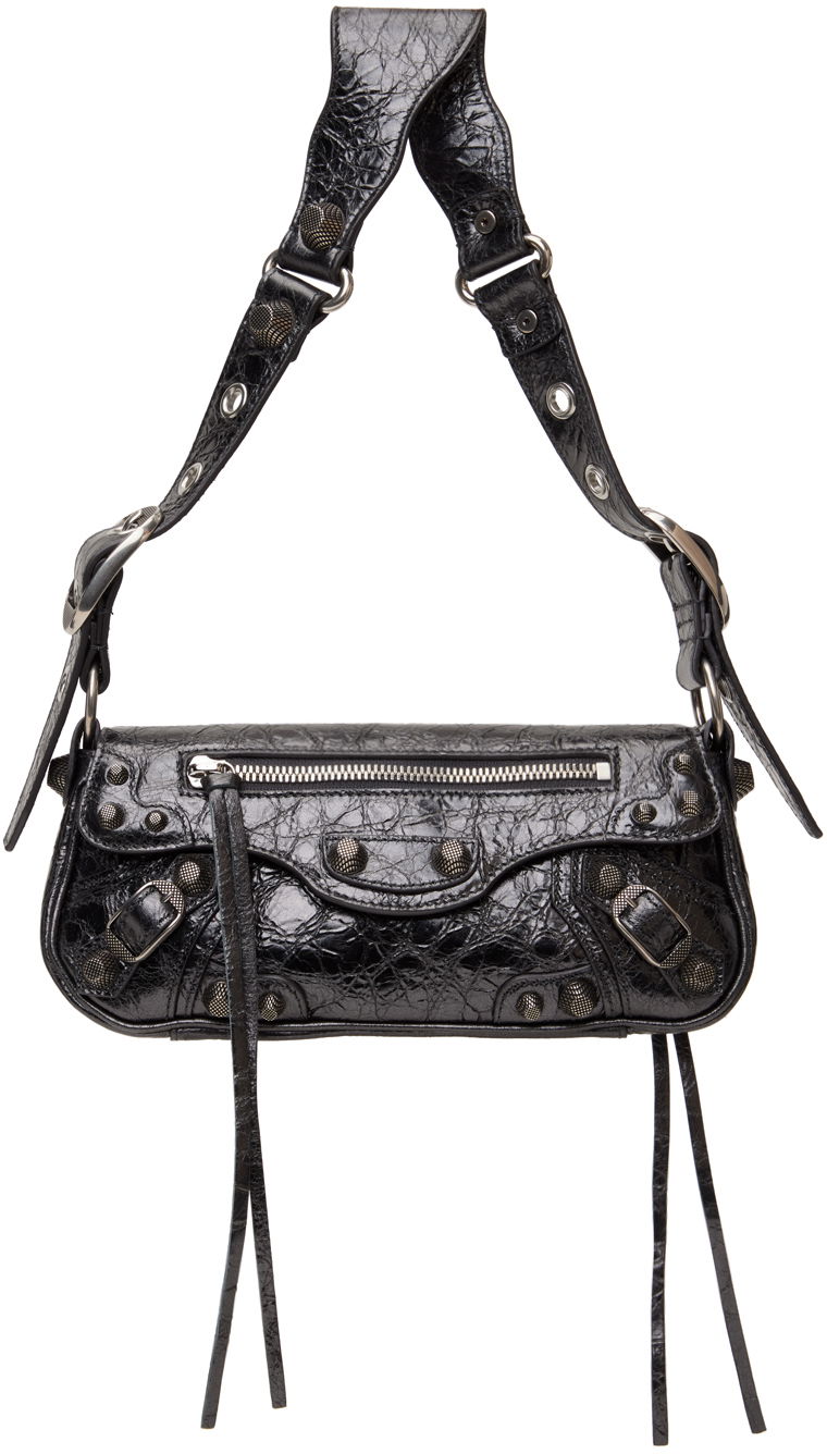 Дамска чанта Balenciaga Gray 'Le Cagole' Sling XS Bag Черно | 7716700GT3Y, 0
