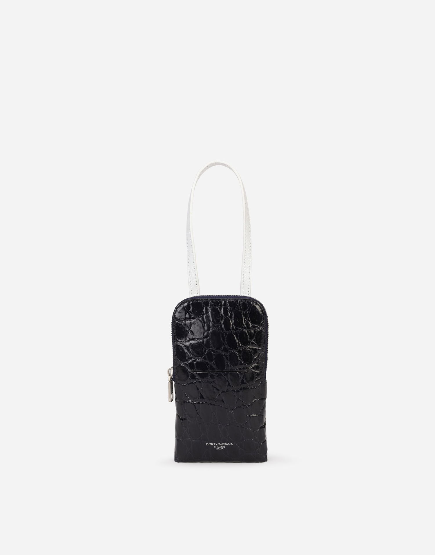 Портфейл Dolce & Gabbana Dolce & Gabbana Alligator Skin Cell Phone Case With Heat-stamped Logo Тъмно синьо | BP2575A2V7489623, 0
