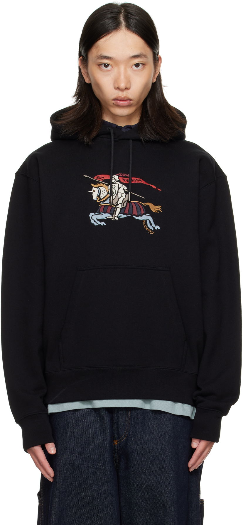 Суитчър Burberry Burberry EKD Knight Graphic Hoodie Черно | 8115126