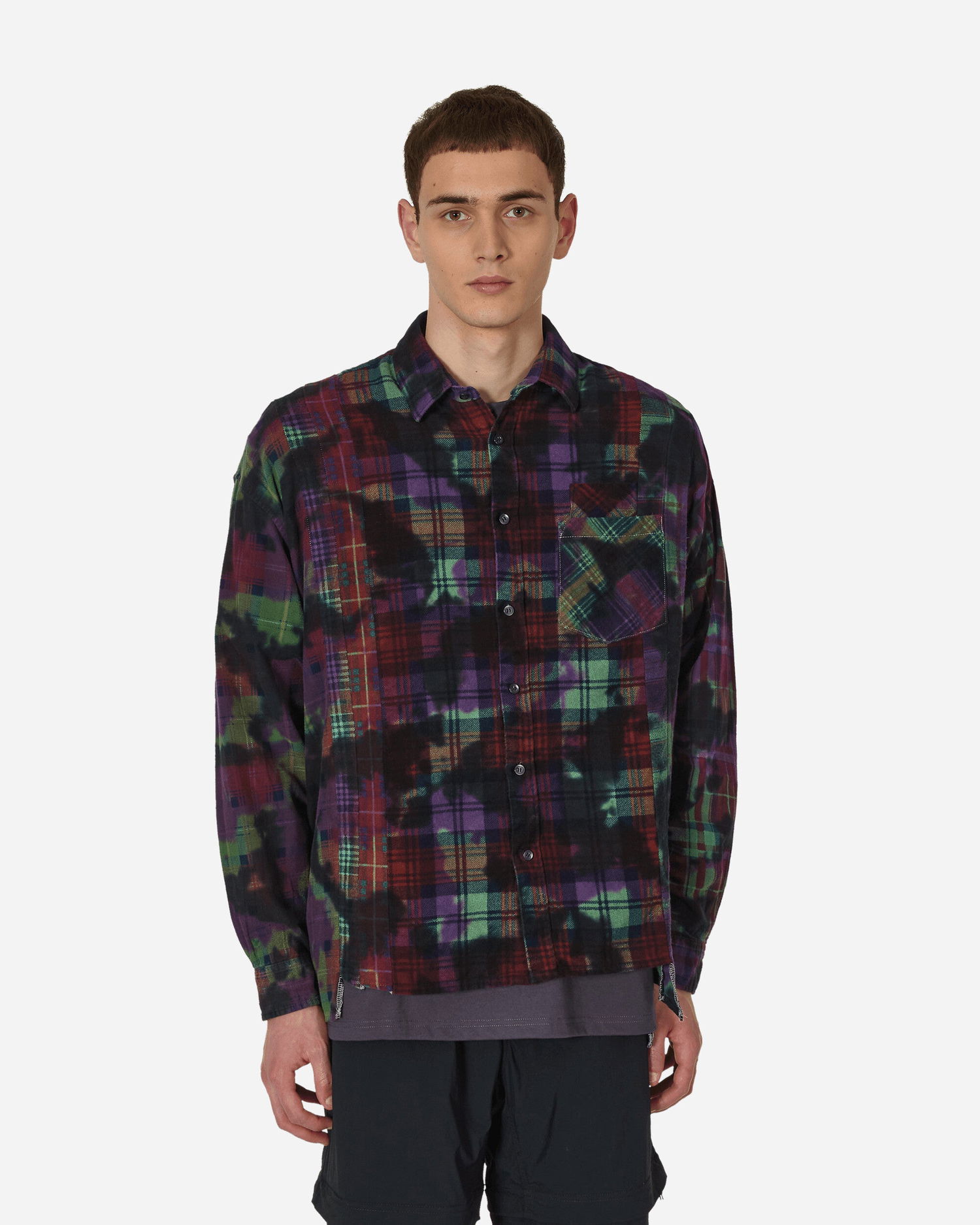 Риза Needles 7 Cuts Wide Uneven Dye Flannel Shirt Многоцветен | MR350 1003, 1