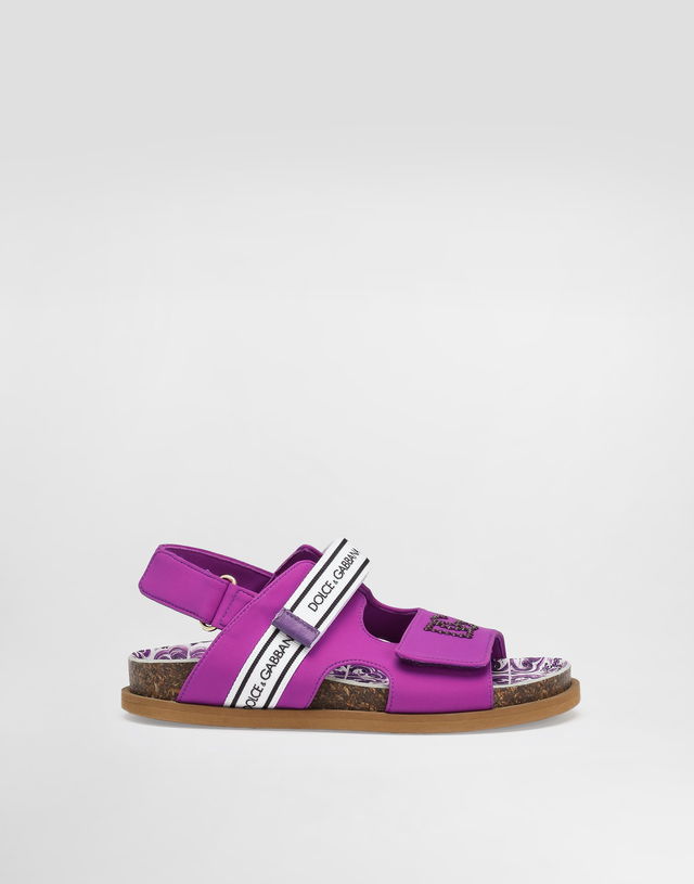 Dolce & Gabbana Majolica-Print Cork Footbed Sandals