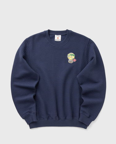 Суитчър Casablanca Grid Laurel Patch Sweatshirt Тъмно синьо | AW25-JTP-420-02, 1
