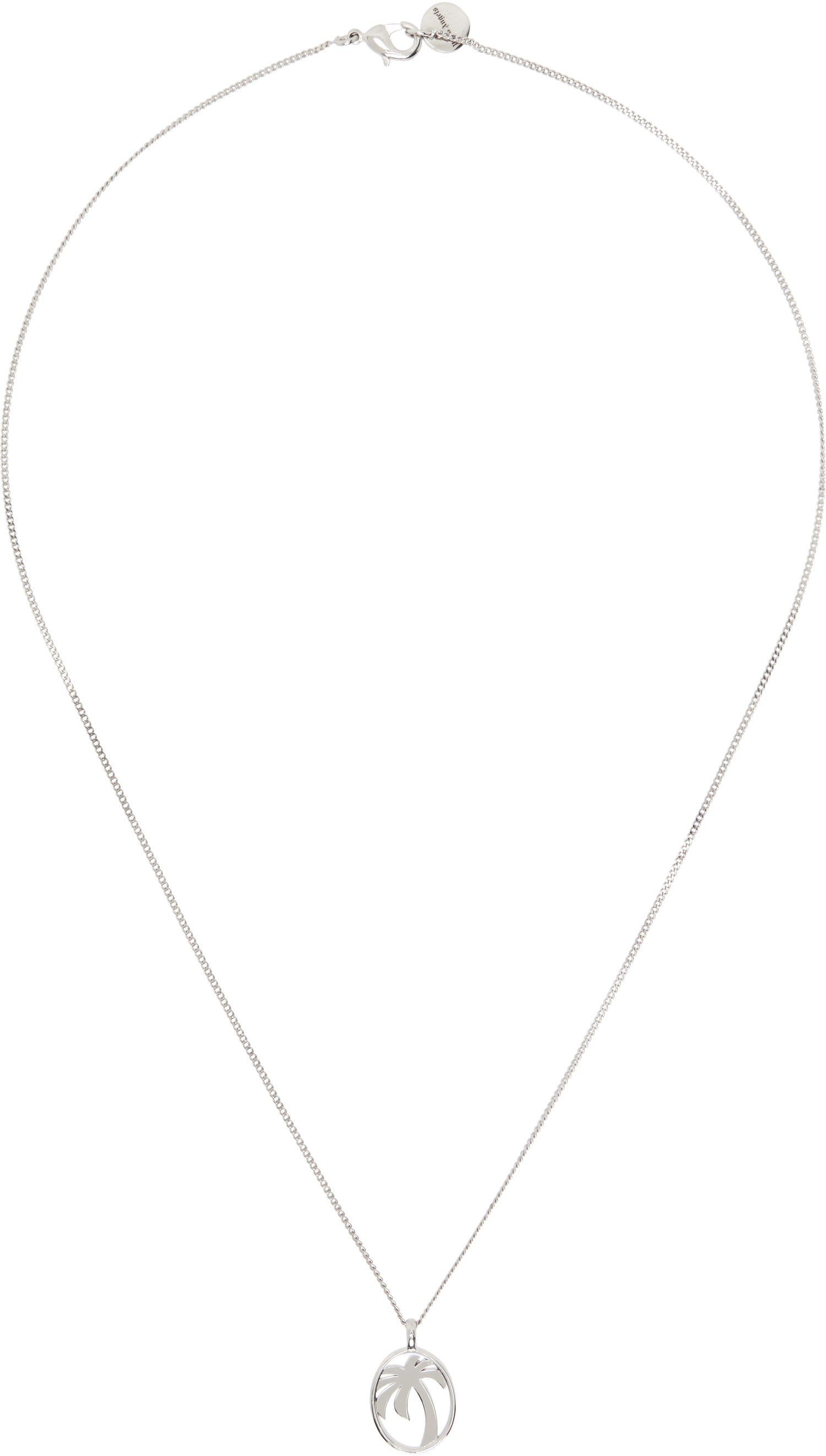 Колие Palm Angels Palm Angels Oval Palm Pendant Necklace Металик | PMOB12BS25MAT0017272, 0