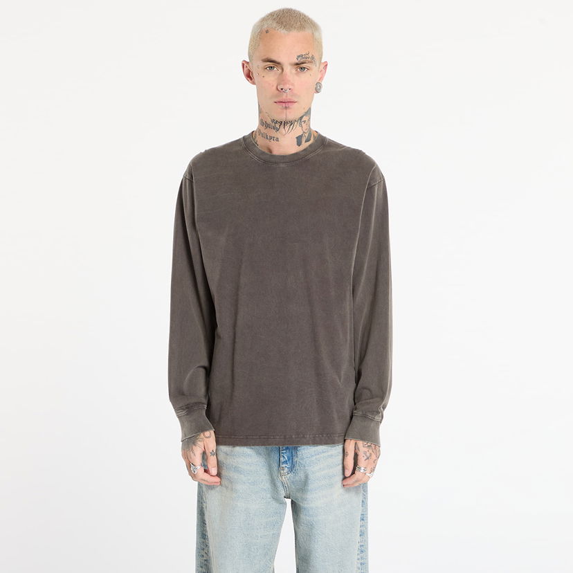 Тениска Vans Washed Crewneck Long-Sleeve T-shirt XXL Сиво | VN000PFKEMV1