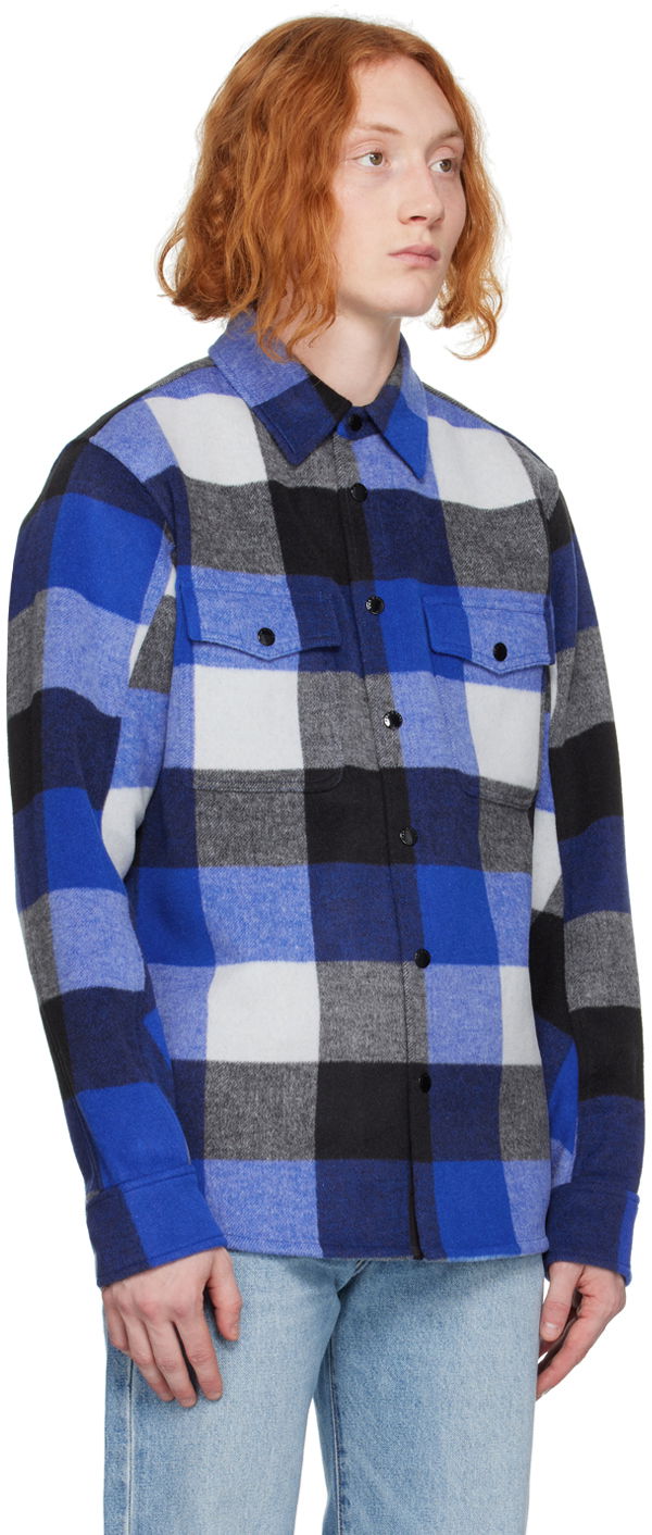 Риза rag & bone Rag & Bone Plaid Jack Shirt Синьо | MBW22HA389RTML, 1