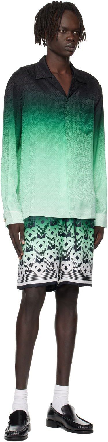 Риза Casablanca Casablanca Ping Pong Silk Long Sleeve Shirt Зелено | U-MPF25-SH-006-03, 3