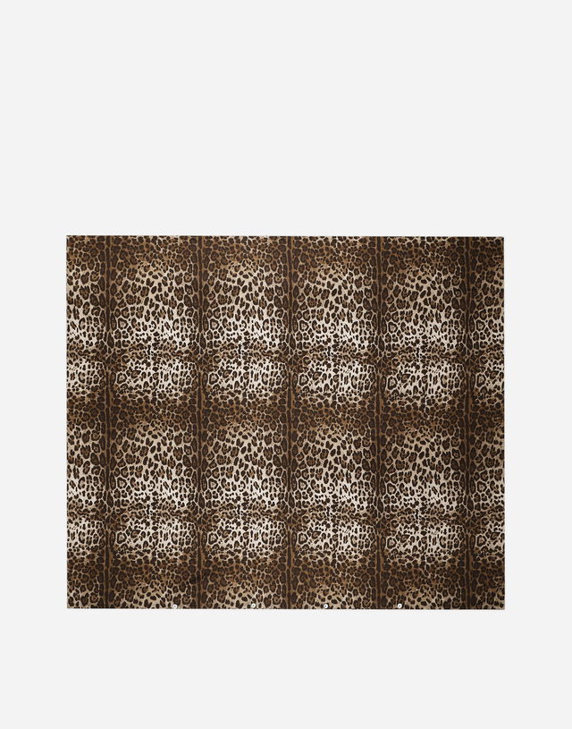 Dolce & Gabbana Cotton Sateen Leopard Print Duvet Cover