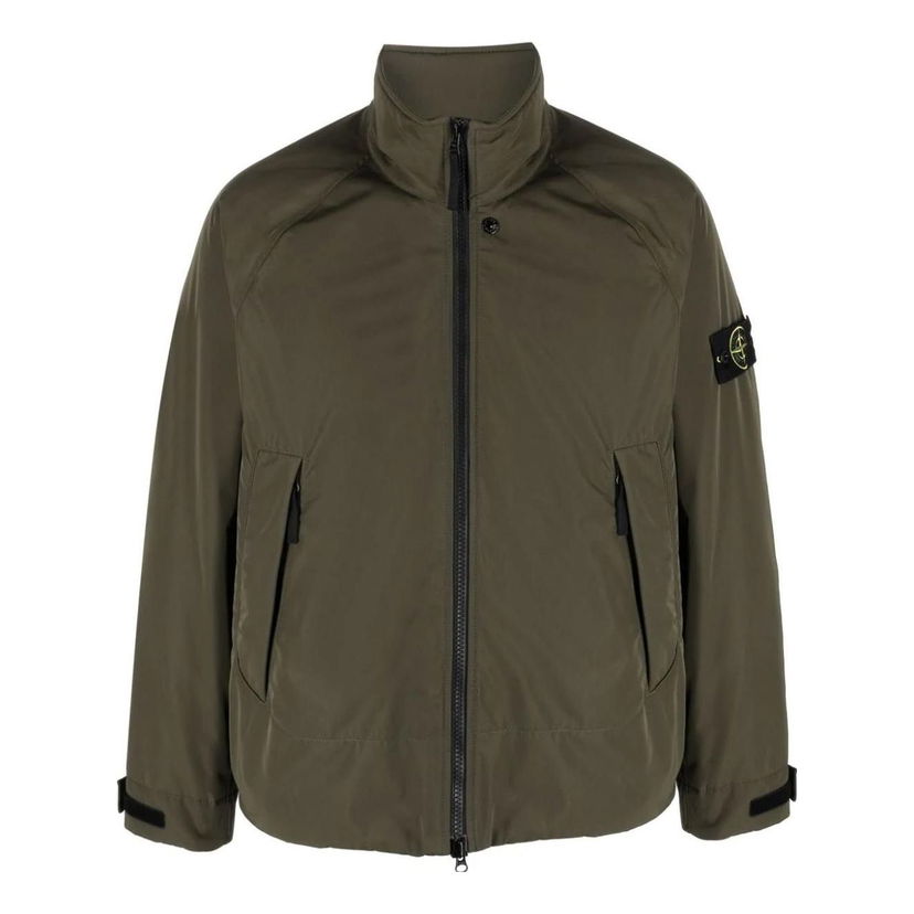 Ветровка Stone Island Compass Patch Zip-Up Windbreaker Зелено | 791541926-V0058