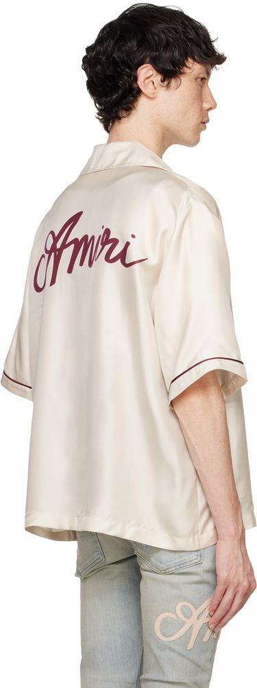 Риза AMIRI AMIRI MA Swirl Silk Shirt Бежово | AMSTCA1038, 2