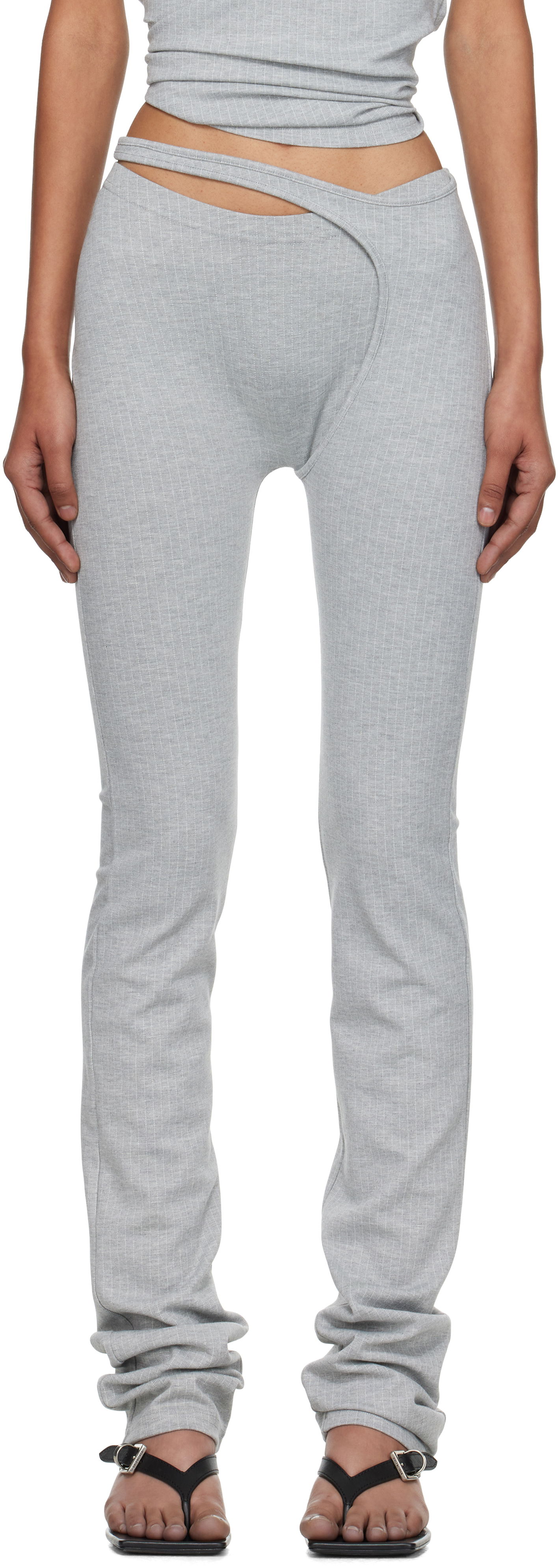 Клинове Ottolinger Ottolinger Ada Pinstriped Leggings Сиво | 102-800603-04, 0