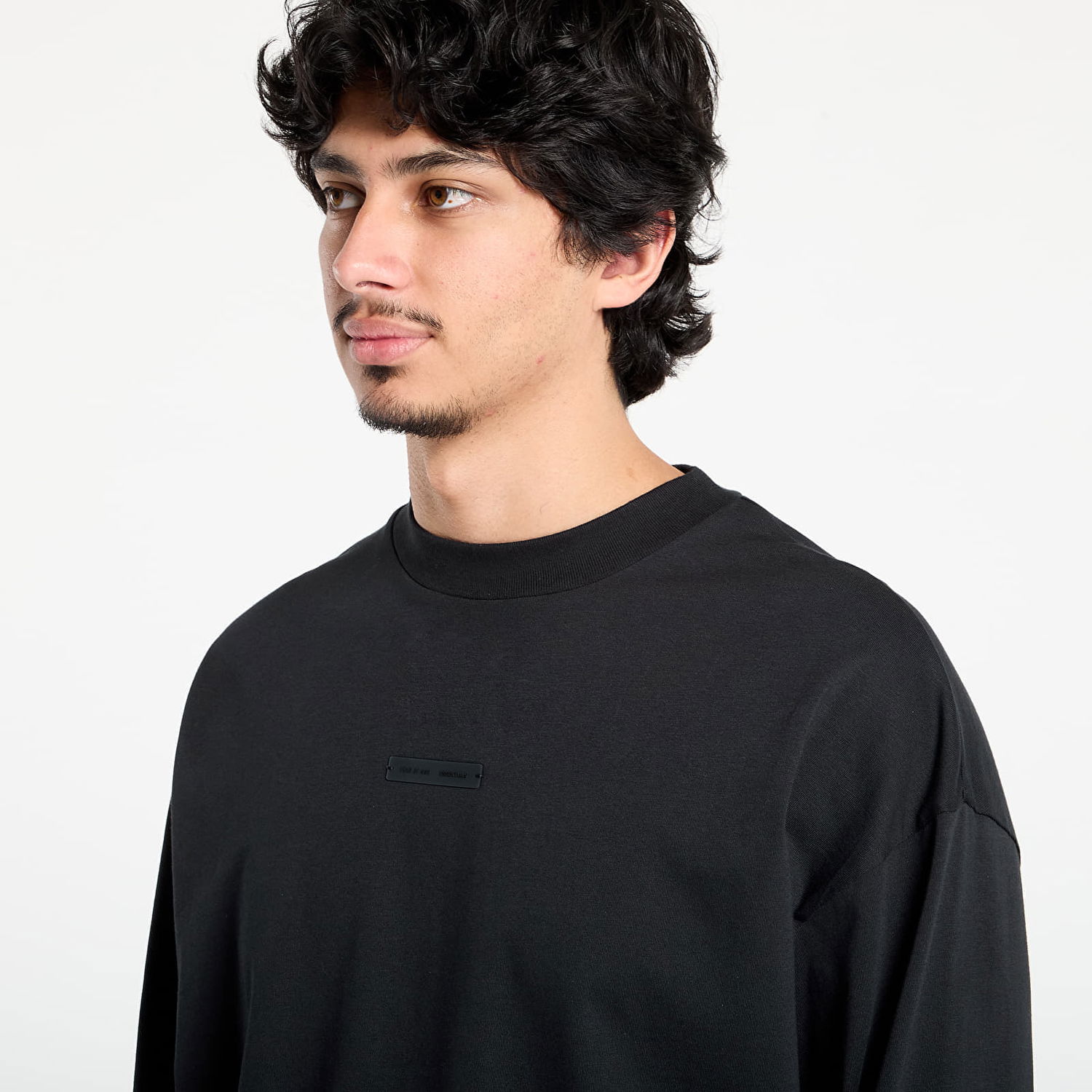 Тениска Fear of God Fear of God Essentials Classic Long Sleeve T-Shirt Черно | 125SP254200F-861, 1