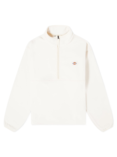 Яке Dickies Louisburg Quarter Zip Fleece Whitecap Бяло | DK0A4YGMF901