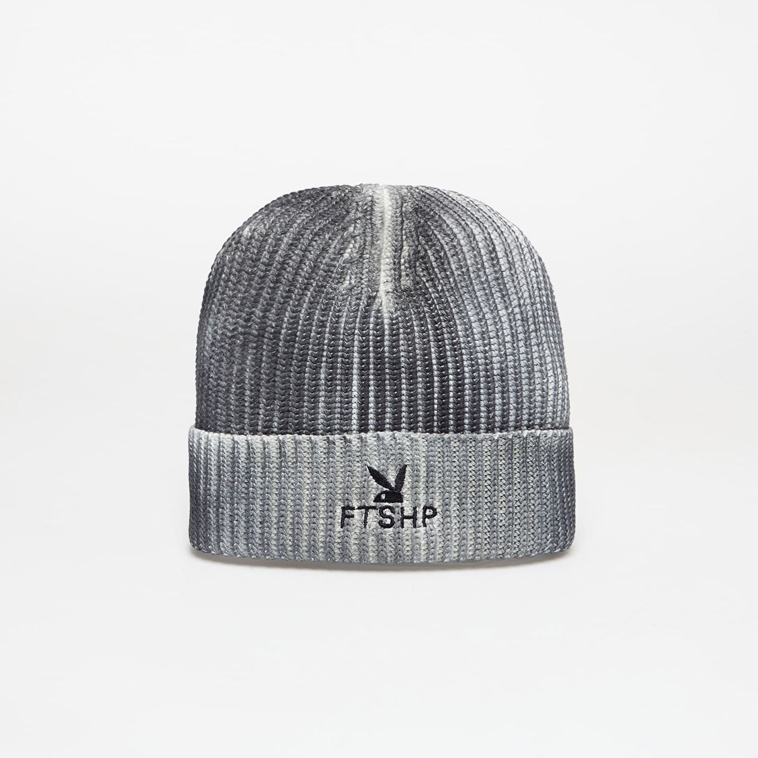 Шапка Footshop Playboy x FTSHP Overdye Beanie Black Сиво | FTSHP_537, 0