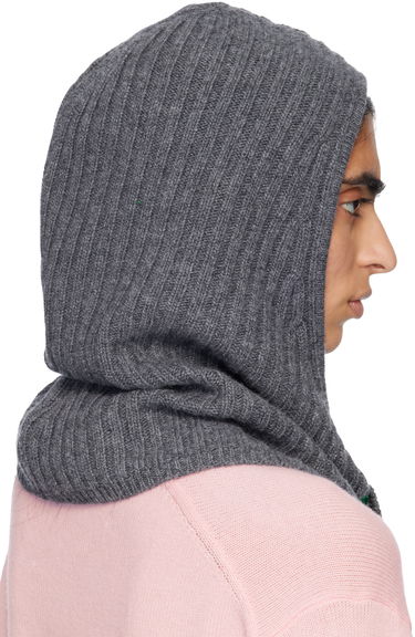 Шапка GANNI Ribbed Wool Mix Balaclava Сиво | A6925, 2