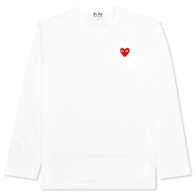 Тениска Comme des Garçons Emblem Long Sleeve T-Shirt Бяло | AZ-T117-051-2