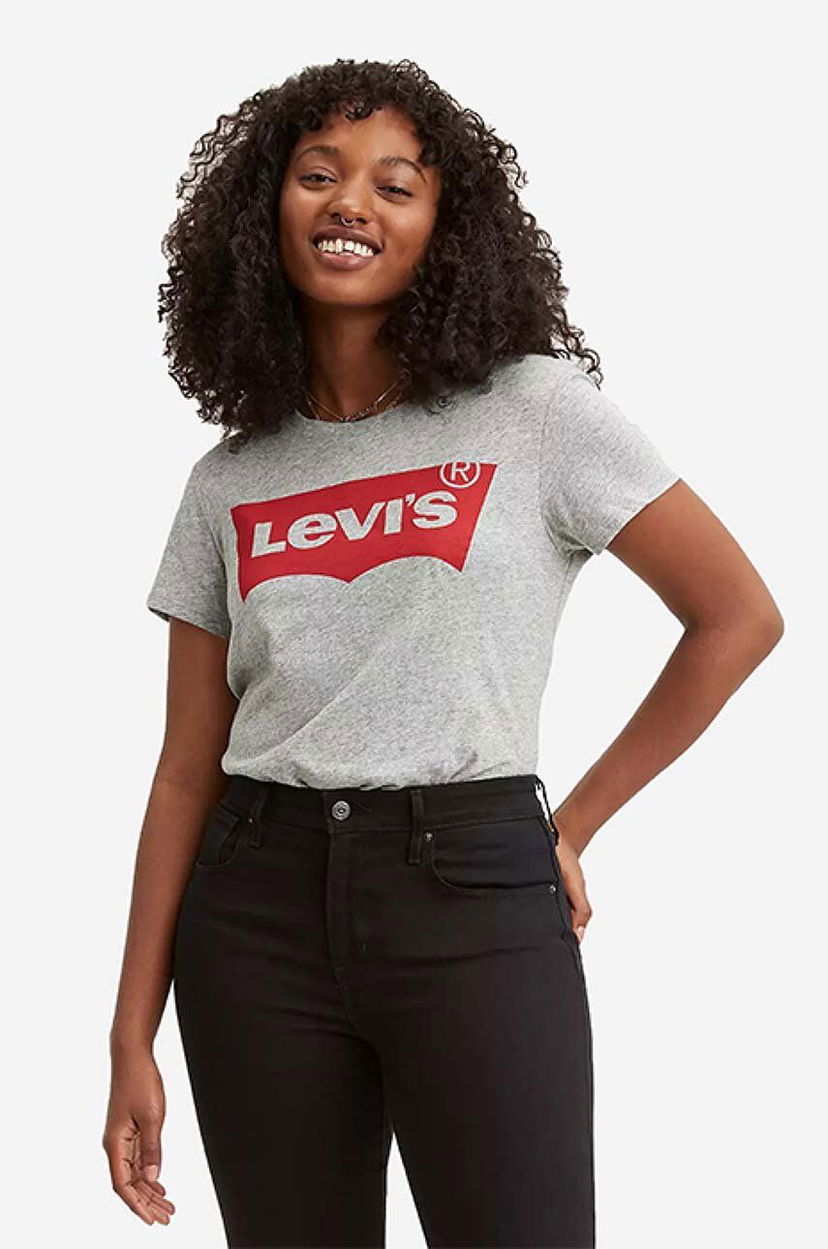 Тениска Levi's The Perfect T-Shirt With Print Сиво | 17369.1686