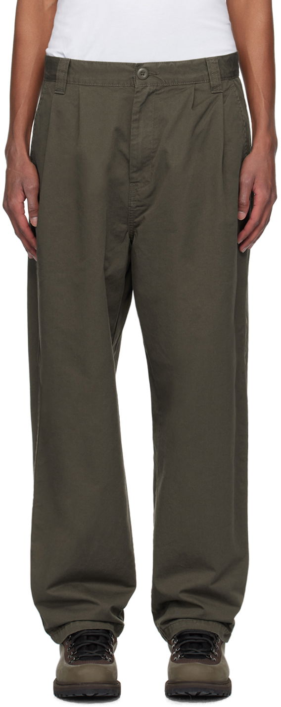 Панталони Carhartt WIP Merrick Relaxed Fit Cotton-Twill Trousers Зелено | I033759, 0