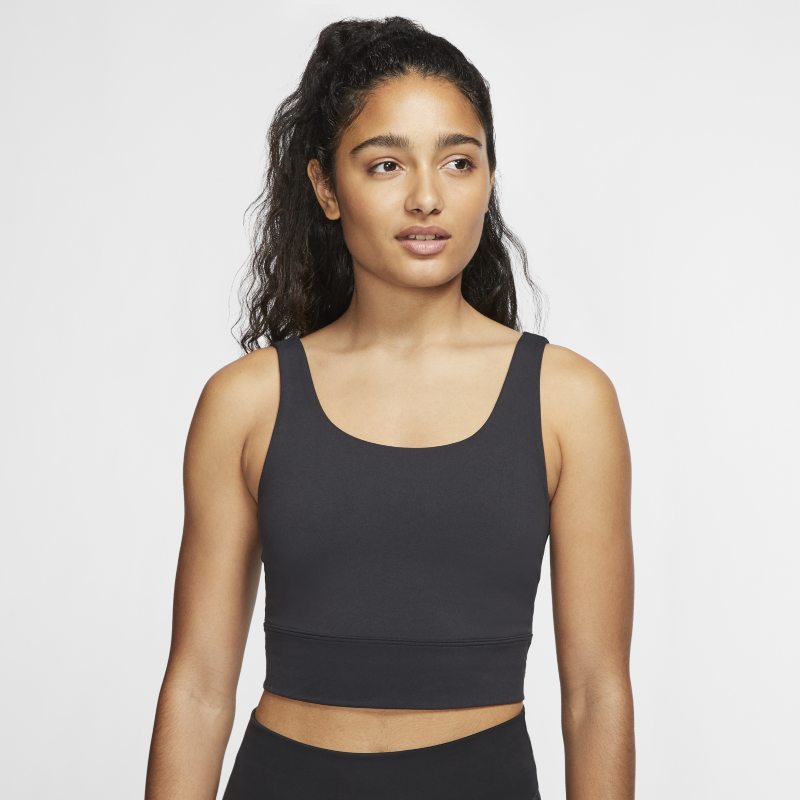 Съкратен топ Nike Yoga Luxe Infinalon Crop Top Черно | CV0576-010, 0