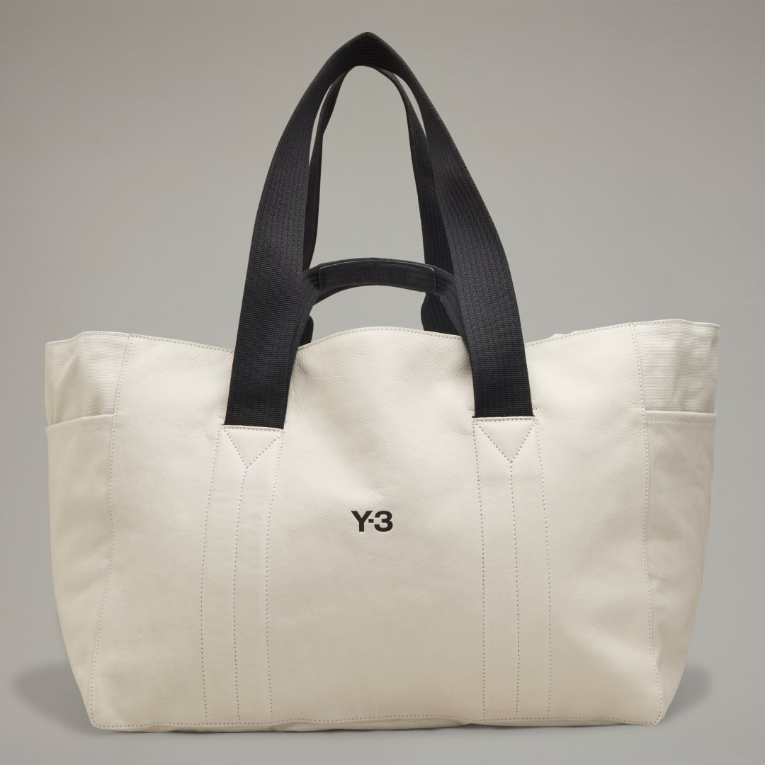 Голяма пазарска чанта Y-3 Lux Leather Bag Бежово | IN5158, 0