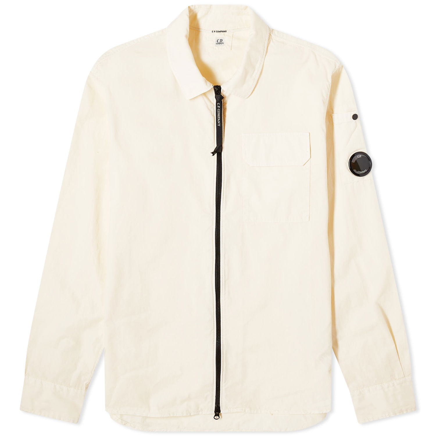 Риза C.P. Company Gabardine Zipped Shirt Бежово | CMSH158A-002824G-402, 0