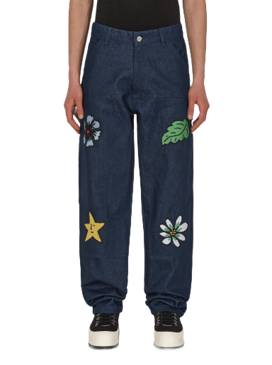 Embroidered Workwear Denim Pants