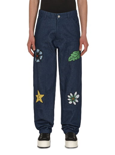 Панталони Sky High Farm Embroidered Workwear Denim Pants Тъмно синьо | SHF01P002 1