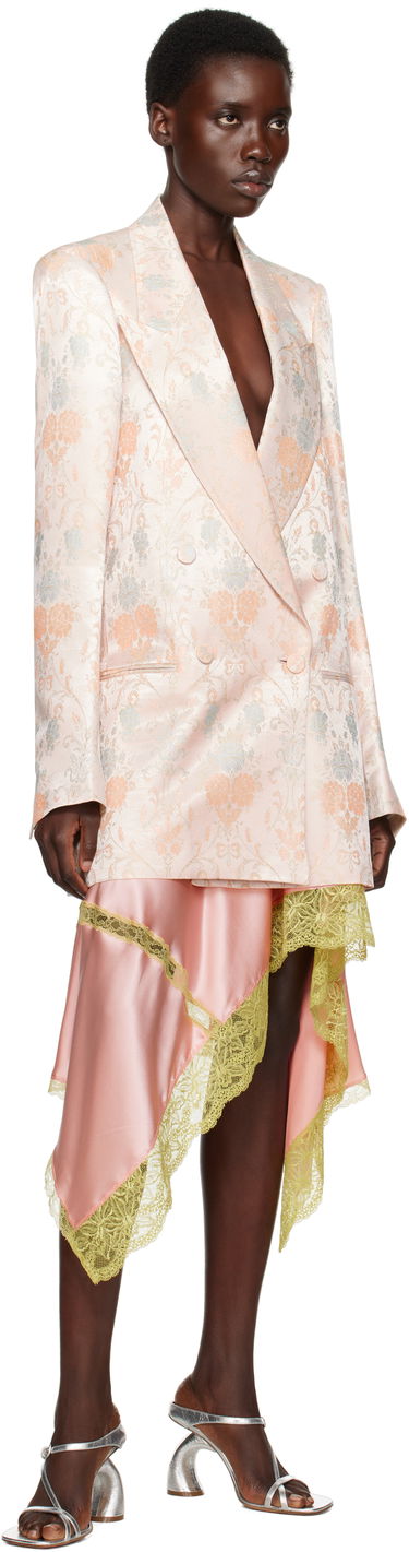 Палта Dries Van Noten Dries Van Noten Floral Jacquard Double-Breasted Blazer Розово | 251-010409-1540, 3