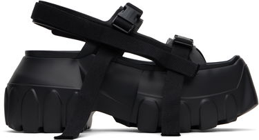 Кецове и обувки Rick Owens Rick Owens Hollywood Mega Tractor Sandals Черно | RU01E5866 LOO, 0