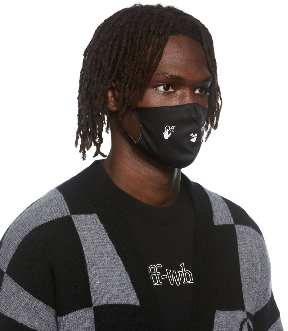 Аксесоари Off-White Off-White Logo Print Face Mask Черно | OMRG003F21FAB0051001, 1