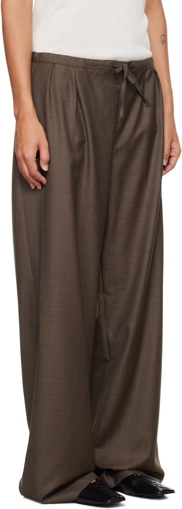 Панталони Loulou de Saison Loulou de Saison Cove Elastic Waisted Trousers Кафяво | COVE LDS, 1