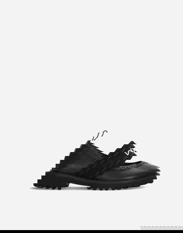 Кецове и обувки Dolce & Gabbana Calfskin Nappa Ballet Flats With Branded Elastic Черно | D10960AW08789690, 0