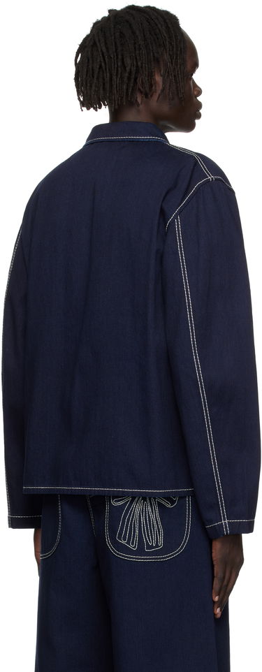Яке Acne Studios Acne Studios Embroidered Denim Jacket Тъмно синьо | C90204-, 2